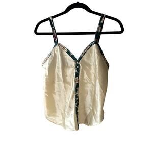 1990's Vintage Silky Butter Yellow Cami Small Slip Slouchy Slinky Bella Feminine